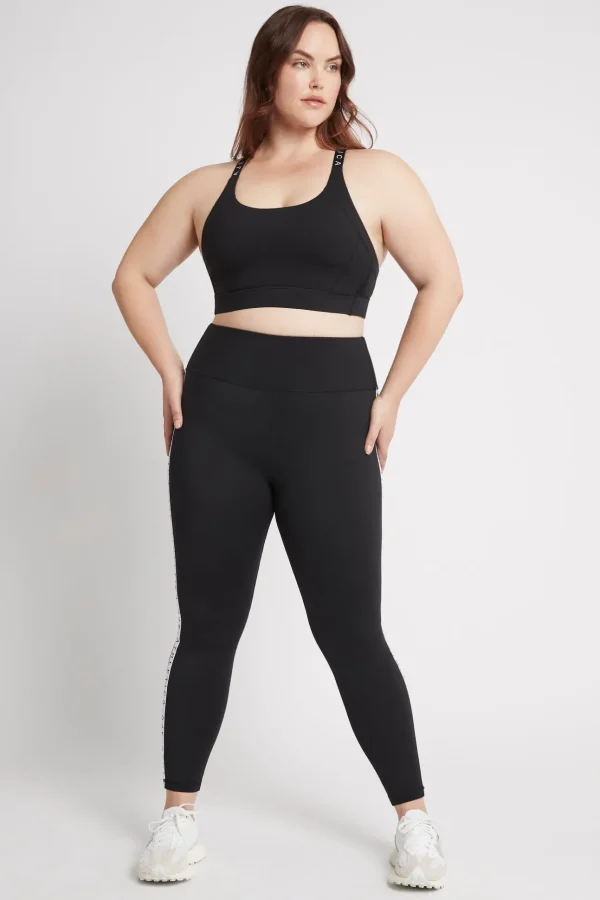 Adjustable Strap Logo Tape Sports Bra 321
