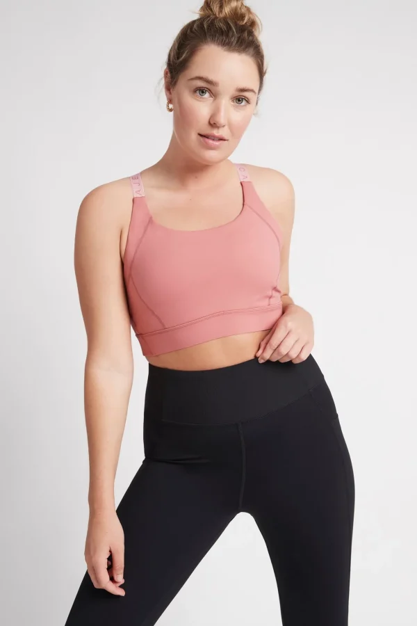 Adjustable Strap Logo Tape Sports Bra 321