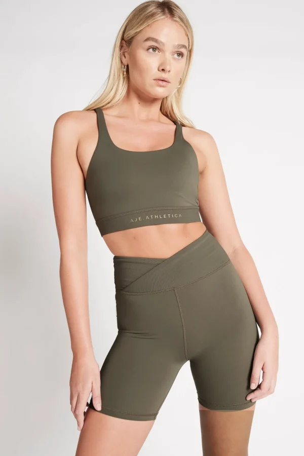 Adjustable Strap Ribbed Cross Back Sports Bra 322