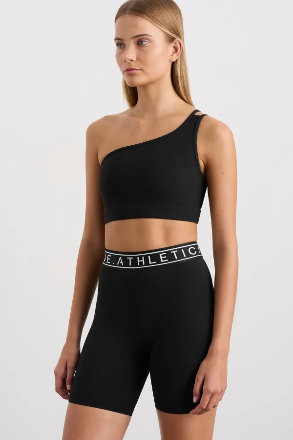 Asymmetric Ribbed Crop Top 386