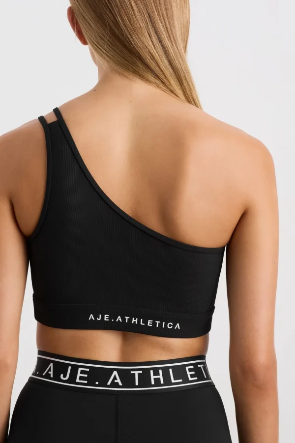 Asymmetric Ribbed Crop Top 386