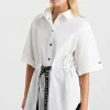 Belted Short Sleeve Shirt 433