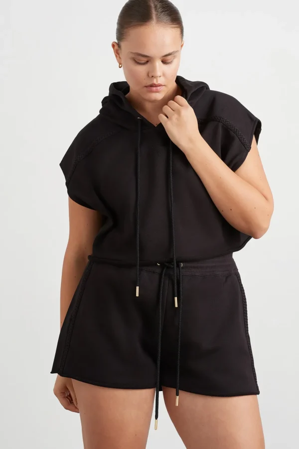 Braided Terry Crop Hoodie 402