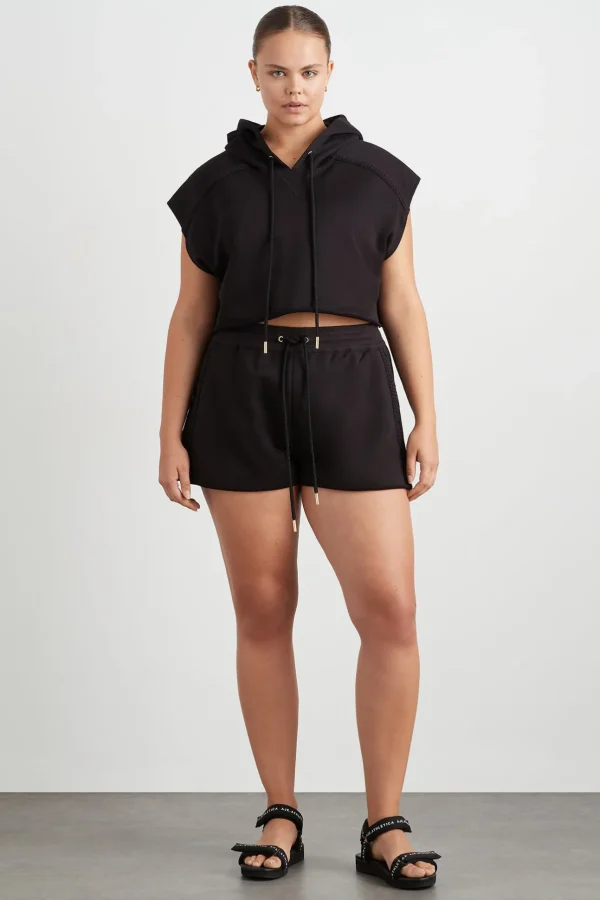 Braided Terry Crop Hoodie 402