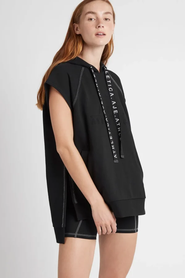 Classic Longline Short Sleeve Hoodie 404