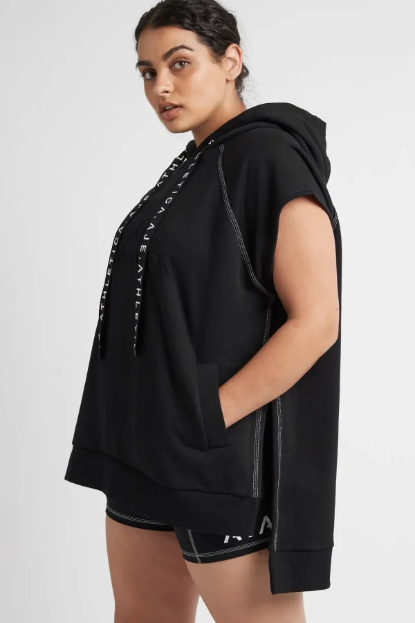 Classic Longline Short Sleeve Hoodie 404