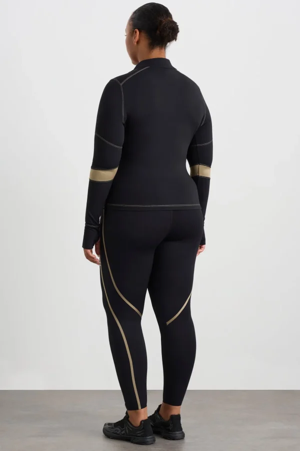Colour Blocked Quarter Zip 758