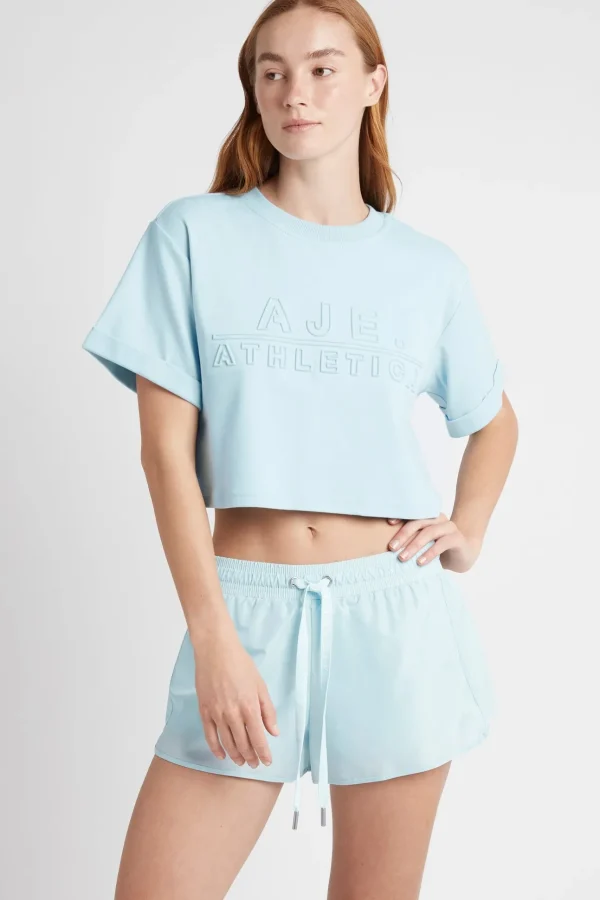 Cropped Embossed Classic Logo T-Shirt 105