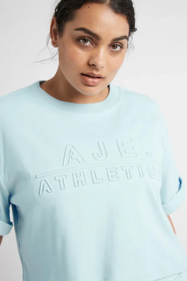 Cropped Embossed Classic Logo T-Shirt 105