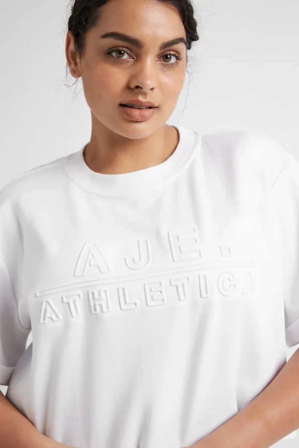 Cropped Embossed Classic Logo T-Shirt 105