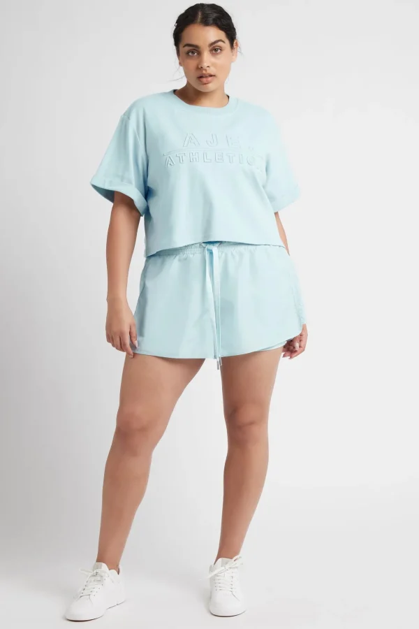 Cropped Embossed Classic Logo T-Shirt 105