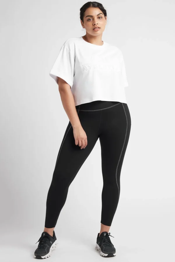 Cropped Embossed Classic Logo T-Shirt 105