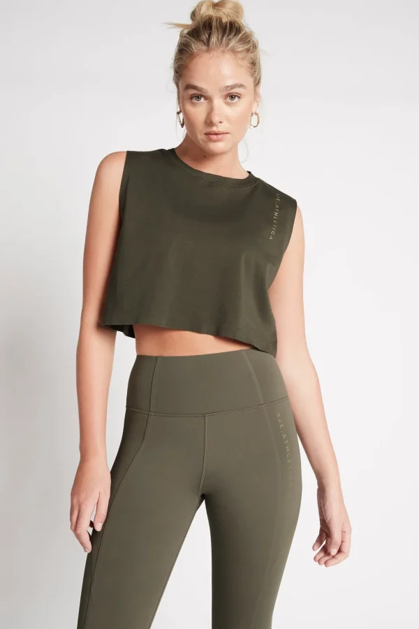 Cropped Embossed Signature Logo Tank 112