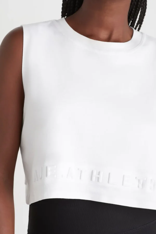 Cropped Embossed Signature Logo Tank 106