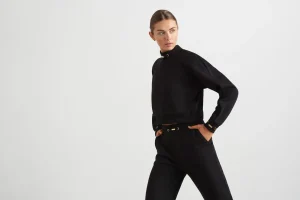 Cropped Fleece Funnel Neck Jumper 408