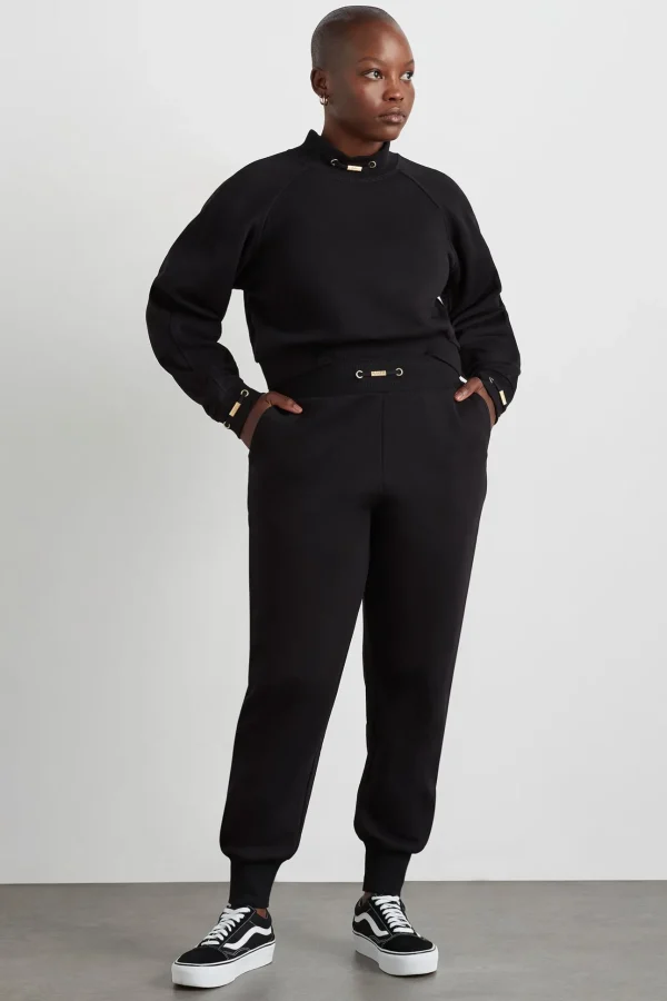Cropped Fleece Funnel Neck Jumper 408