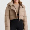 Cropped Hooded Puffer Jacket 764
