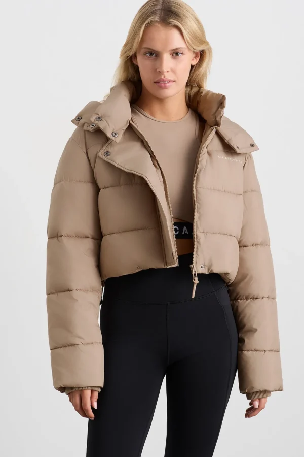 Cropped Hooded Puffer Jacket 764