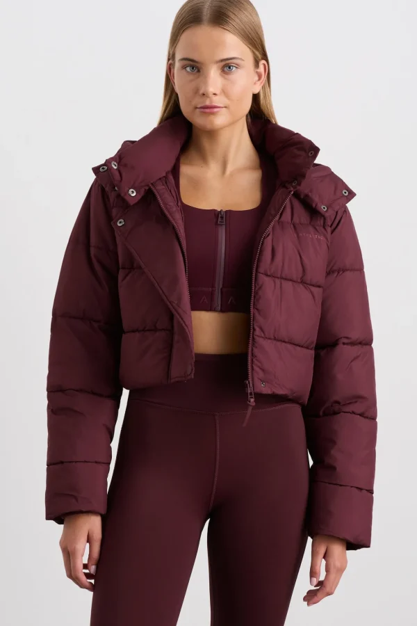 Cropped Hooded Puffer Jacket 764