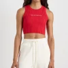 Cropped Knitted Logo Tank 135