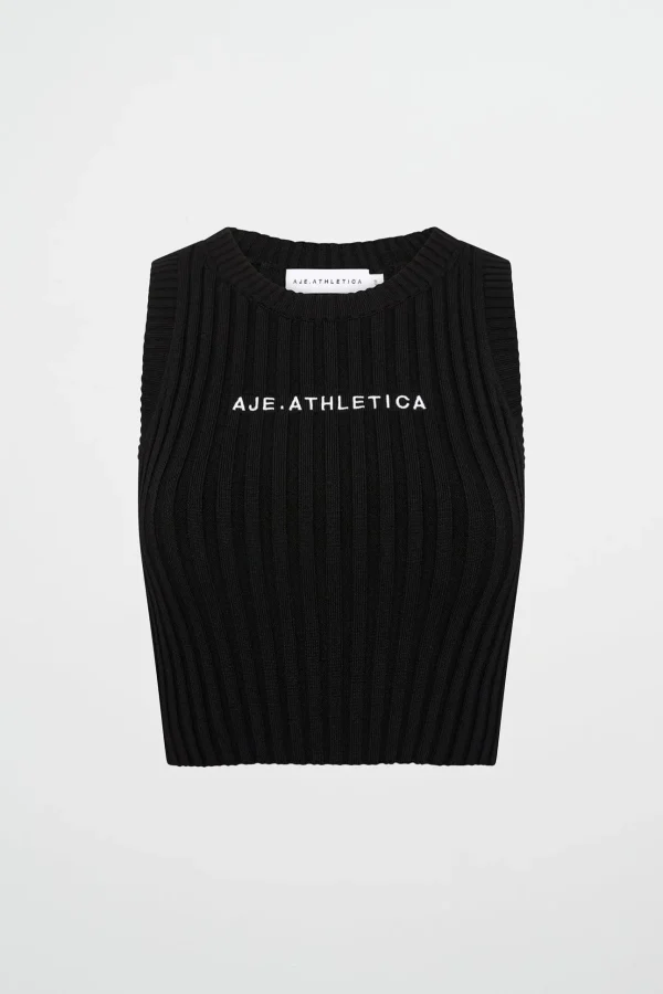 Cropped Knitted Logo Tank 135