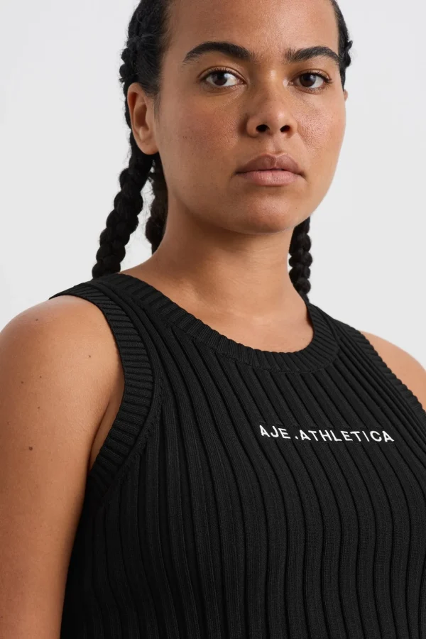 Cropped Knitted Logo Tank 135