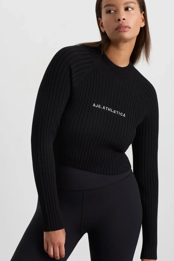Cropped Knitted Long Sleeve Top 437