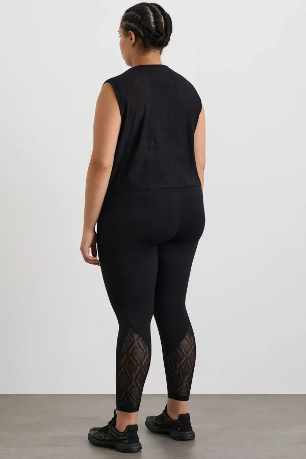 Cropped Logo Mesh Boxy Tank 146