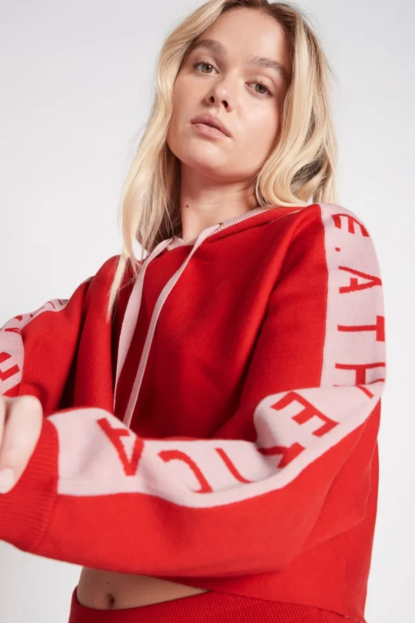 Cropped Logotape Long Sleeve Hoodie 409