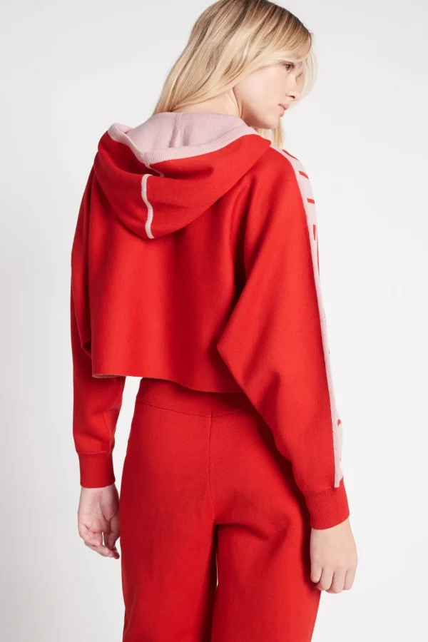 Cropped Logotape Long Sleeve Hoodie 409