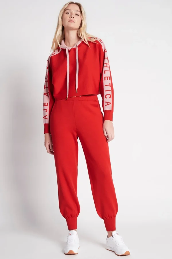 Cropped Logotape Long Sleeve Hoodie 409