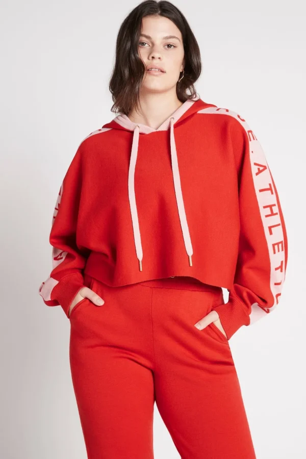 Cropped Logotape Long Sleeve Hoodie 409