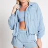 Cropped Signature Badge Logo Spray Jacket 708