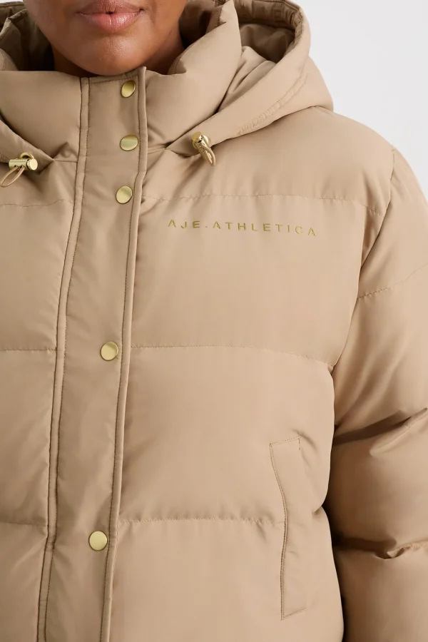 Cropped Signature Logo Hooded Puffer 711