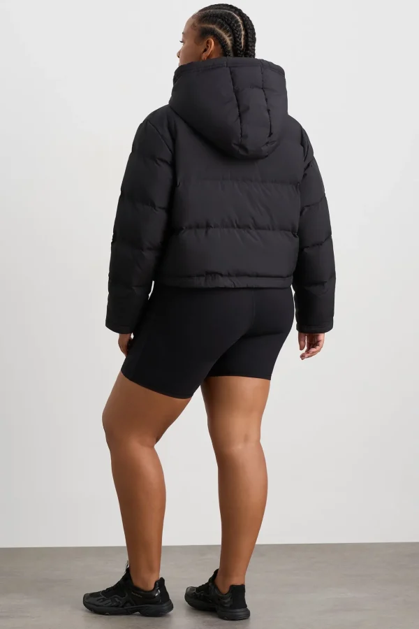 Cropped Signature Logo Hooded Puffer 711