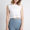 Cropped Split Back Tank 112