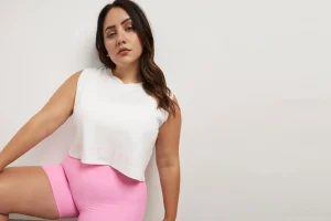 Cropped Split Back Tank 112