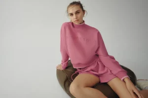 Embossed Signature Logo Funnel Neck Jumper 412