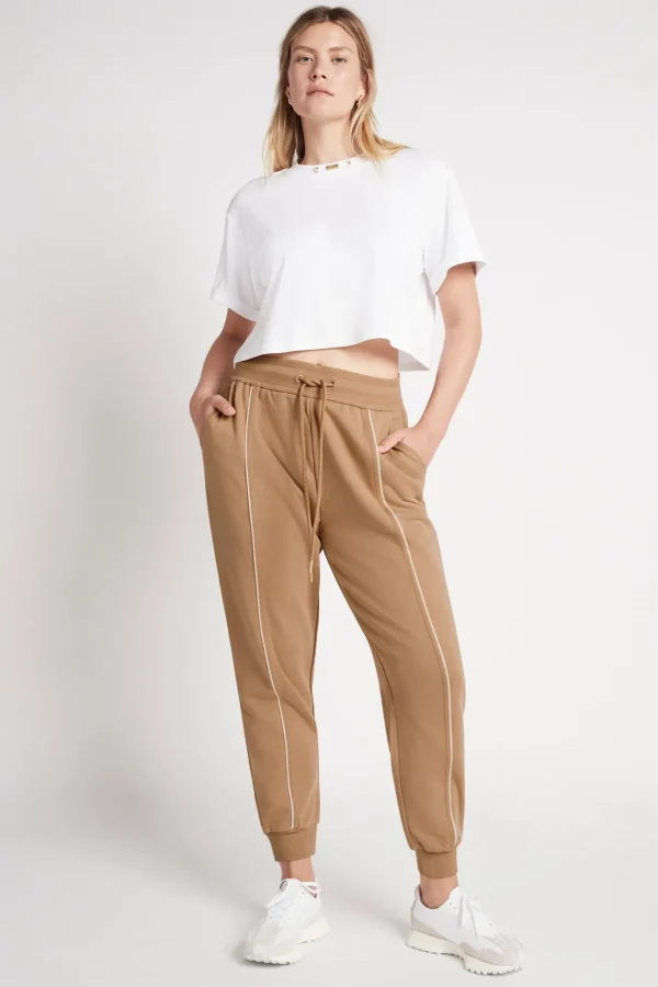 Fleece Contrast Piping Trackpants 504