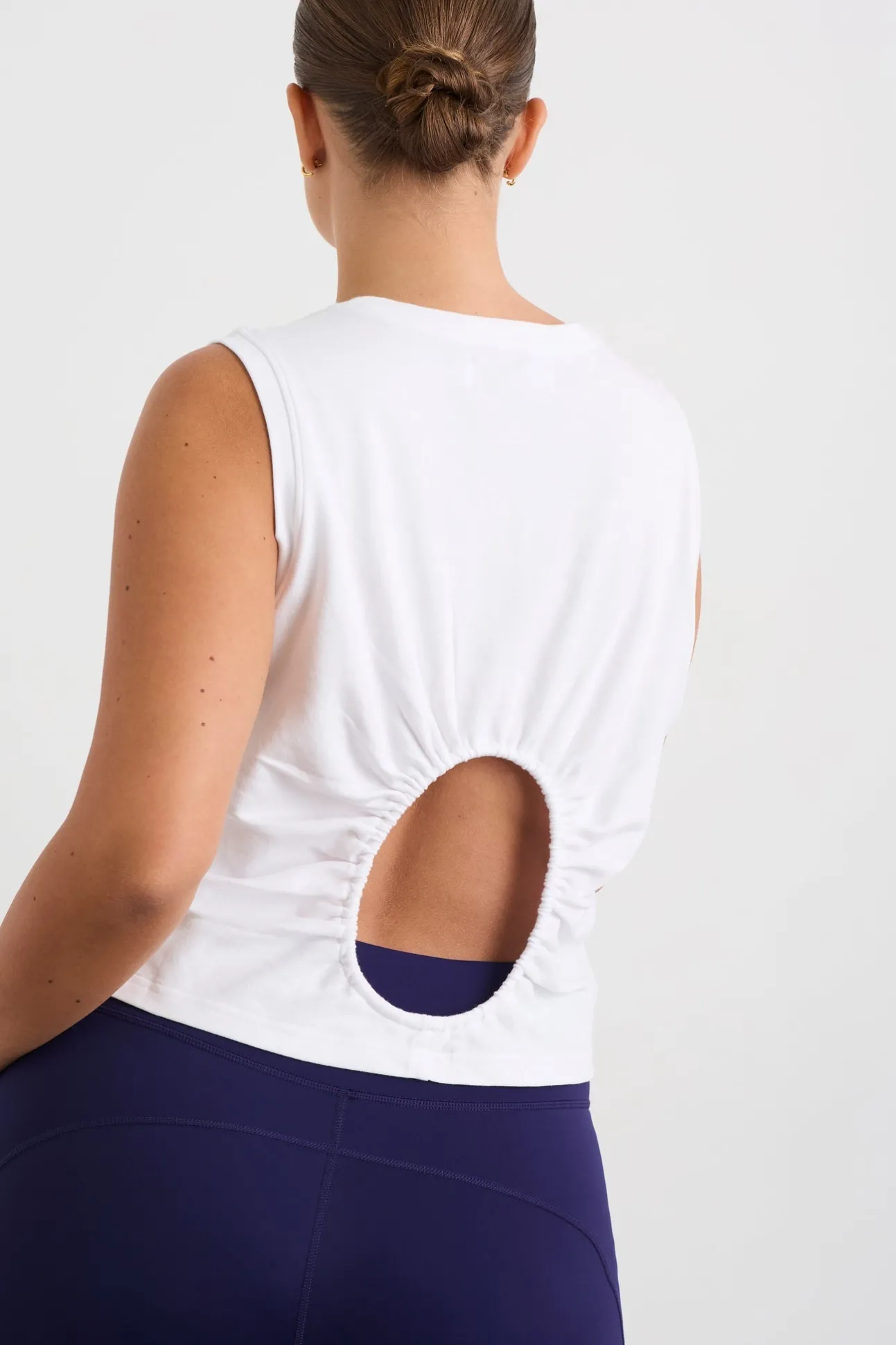 gathered_keyhole_crop_tan_11.webp Gathered Keyhole Crop Tank 145