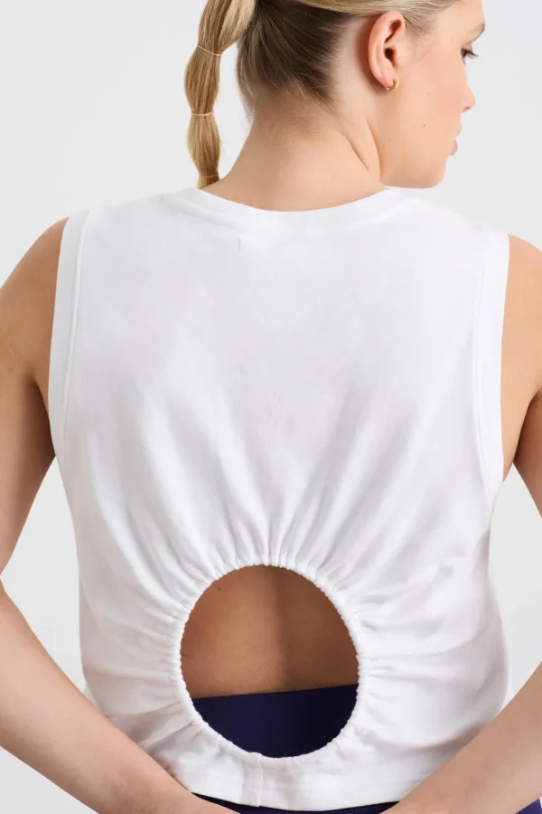 Gathered Keyhole Crop Tank 145