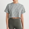 Geo Print Crop T-Shirt 105