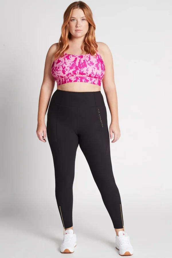 High Rise Full Length Zip Rib Legging 216