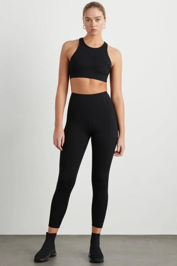 High Rise Mesh Detail 7/8 Legging 612