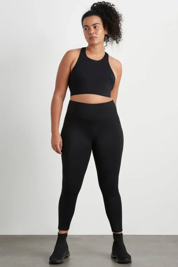 High Rise Mesh Detail 7/8 Legging 612