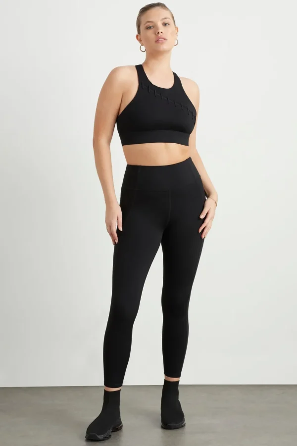 High Rise Mesh Detail 7/8 Legging 612