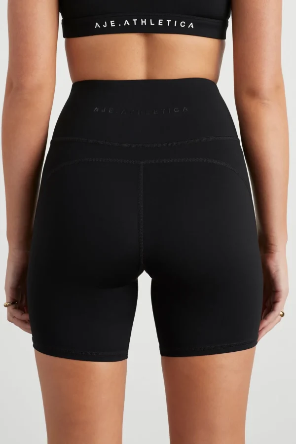 High Rise Mesh Detail Bike Shorts 203