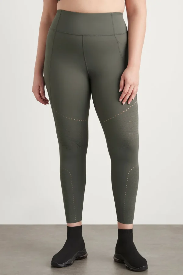 High Rise Perforated 7/8 Legging 227