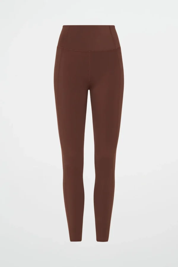 High Rise Perforated Hem Full Length Legging 227