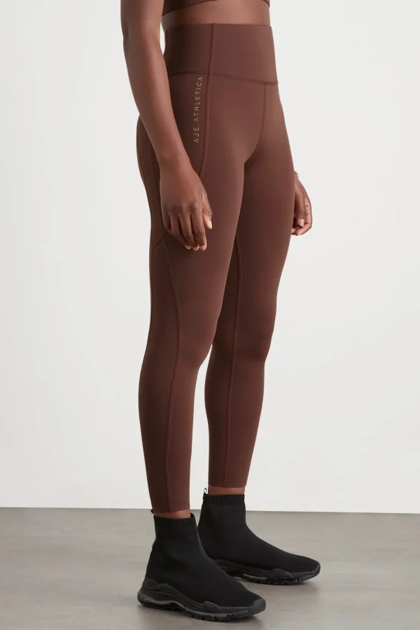 High Rise Perforated Hem Full Length Legging 227